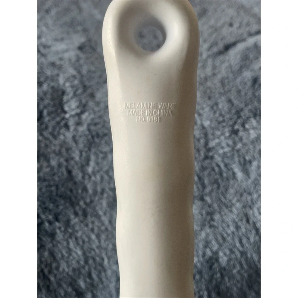 Vintage White Fruit Design MELAMINE WARE‎ SLOTTED SPATULA & SERVING SPOON